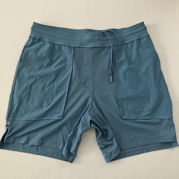 Lululemon Men License to Train Short 7" LinerLess Utility Blue L - Picture 15 of 16